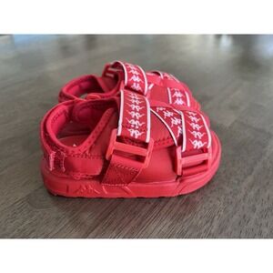 Kappa 222 Banda Mitel 2 Sandals - Red Flame-White - Child Kids Size 10c‎
